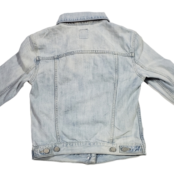 Gap Denim Jean Jacket Size XS Light Blue Wash 100% Cotton Fitted Y2K Classic - Picture 8 of 14